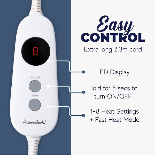 Dreamaker Nara Faux Mink Heated Throw - 180x200cm